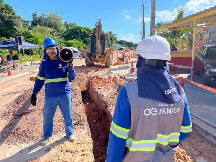 Águas de Manaus divulga cronograma semanal de obras de esgoto; confira