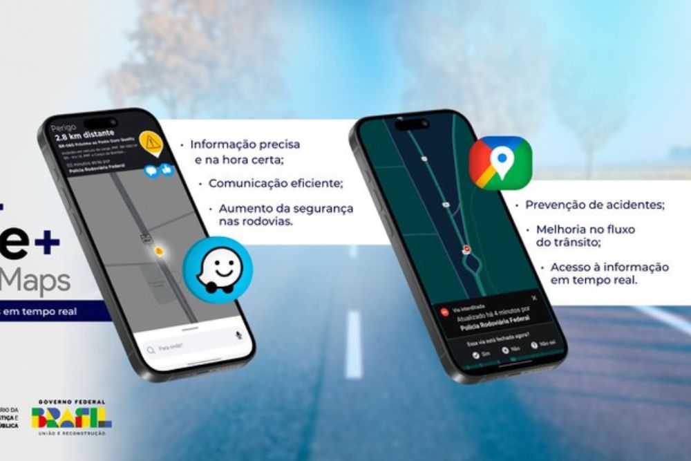 PRF se une ao WAZE e Maps para auxiliar motoristas nas viagens por BRs PRF se une ao WAZE e Maps para auxiliar motoristas nas viagens por BRs