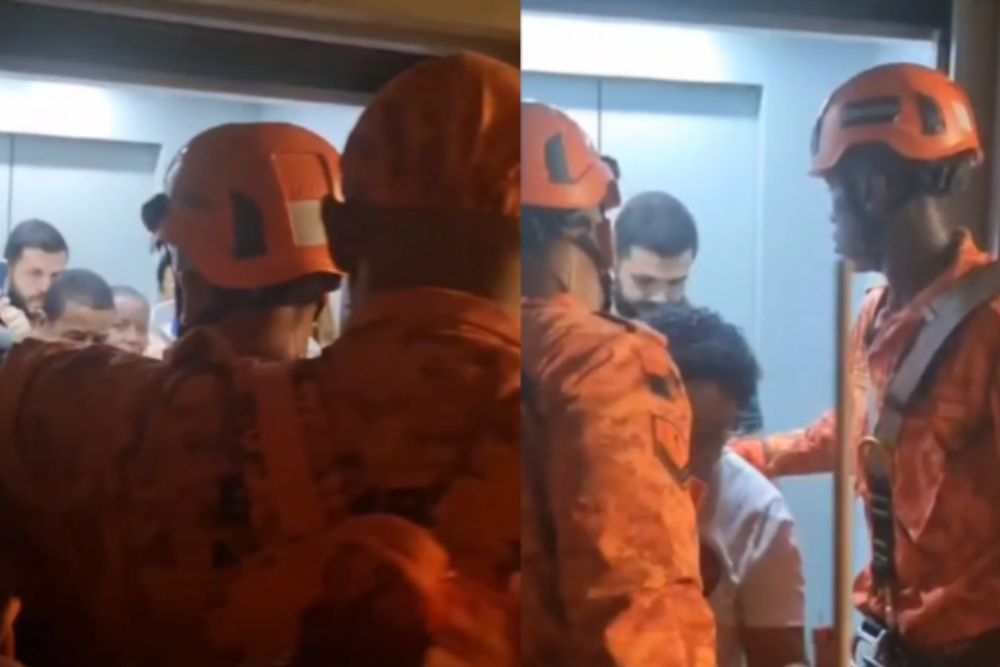 Bombeiros resgatam 11 pessoas presas em elevador no Sambódromo durante Carnaval do Rio Bombeiros resgatam 11 pessoas presas em elevador no Sambódromo durante Carnaval do Rio