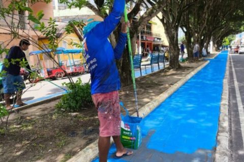 Pinturas das Praças e Meios-Fios de Parintins são concluídas para Carnailha