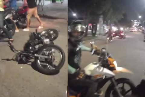 Duas pessoas ficam feridas em acidente de moto na Zona Leste de Manaus