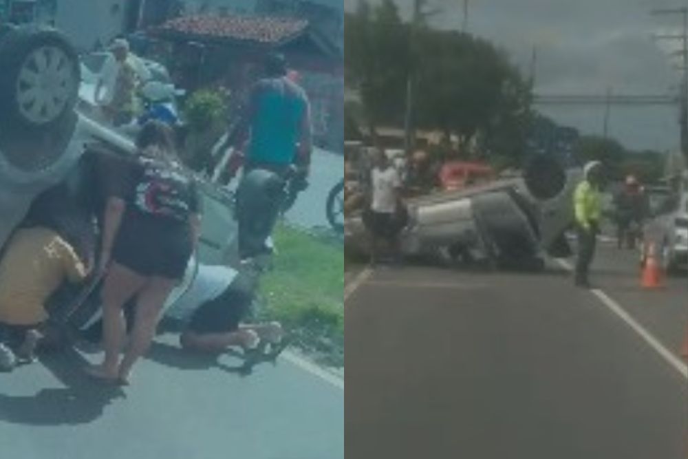 Acidente na avenida Cosme Ferreira deixa motorista preso entre as ferragens Acidente na avenida Cosme Ferreira deixa motorista preso entre as ferragens