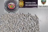 Homens são presos com 250 trouxinhas de drogas em jangada no interior do Amazonas