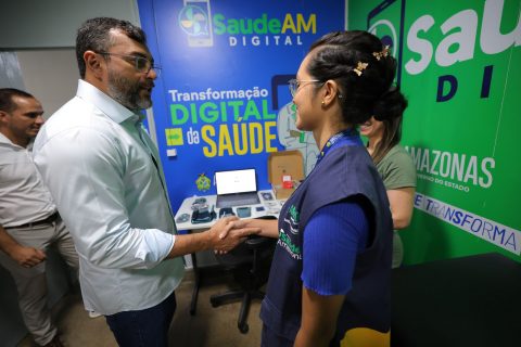 Governador Wilson Lima vistoria instalação de salas que vão receber serviço de Telessaúde no Amazonas