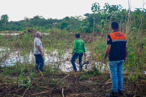 Secretaria de Produção e Defesa Civil fazem levantamento da enchente na várzea de Parintins