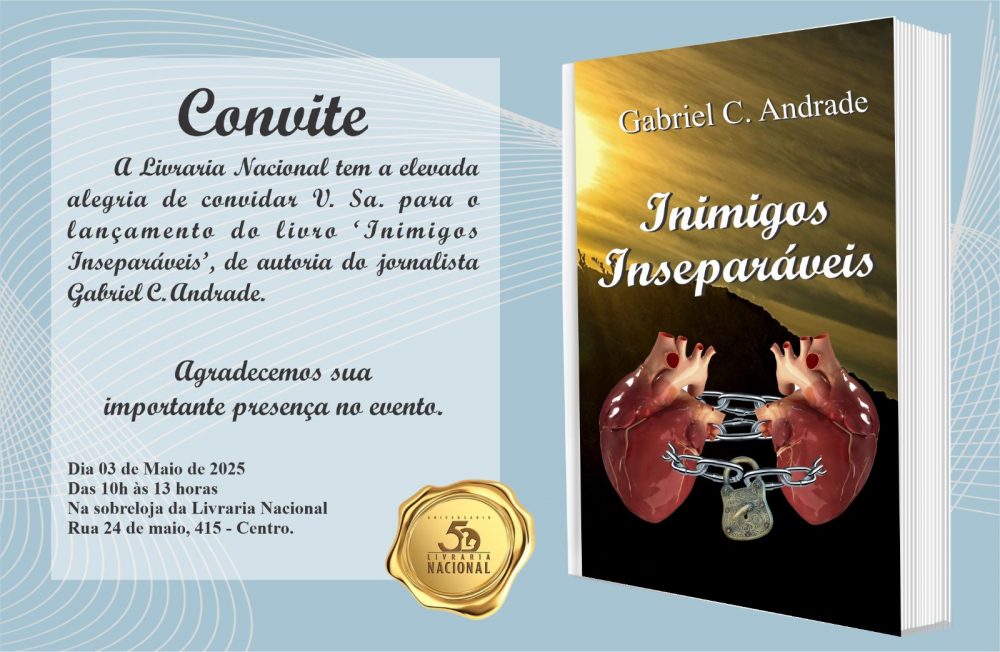 Jornalista lança livro sobre reencarnações de Esaú e Jacó ao longo dos séculos na Livraria Nacional Jornalista lança livro sobre reencarnações de Esaú e Jacó ao longo dos séculos na Livraria Nacional