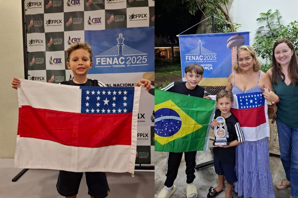 Jovem amazonense conquista título de campeão brasileiro de xadrez rápido na categoria Sub-6 Jovem amazonense conquista título de campeão brasileiro de xadrez rápido na categoria Sub-6