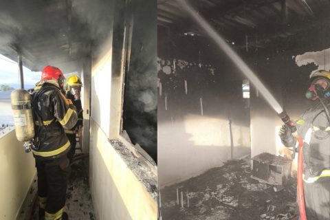 Incêndio atinge quitinete no bairro Alvorada