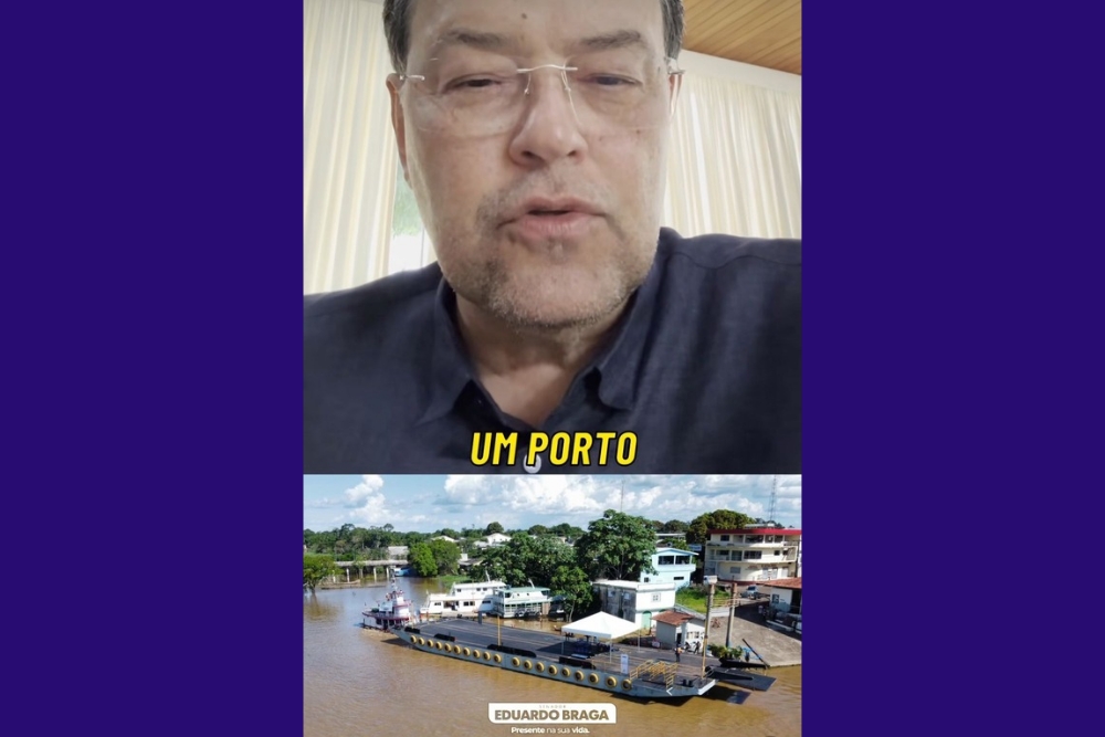 Eduardo Braga comemora instalação de porto provisório em Borba após acidente com balsa particular Eduardo Braga comemora instalação de porto provisório em Borba após acidente com balsa particular