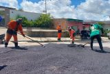 Serviço de recuperação asfáltica chega à rua Conde de Itaguá neste sábado (10)
