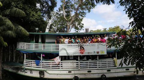 Caravana reúne mulheres indígenas e extrativistas para fortalecer manejo do pirarucu na Amazônia