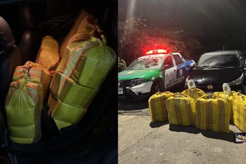 Polícia apreende 240 kg de maconha dentro de carro durante abordagem na AM-070