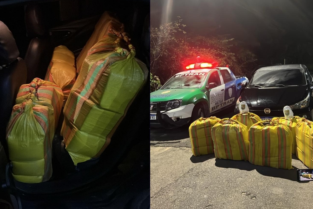 Polícia apreende 240 kg de maconha dentro de carro durante abordagem na AM-070 Polícia apreende 240 kg de maconha dentro de carro durante abordagem na AM-070