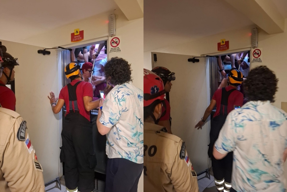 Turistas são resgatados após falha em elevador de hotel no Centro de Manaus Turistas são resgatados após falha em elevador de hotel no Centro de Manaus