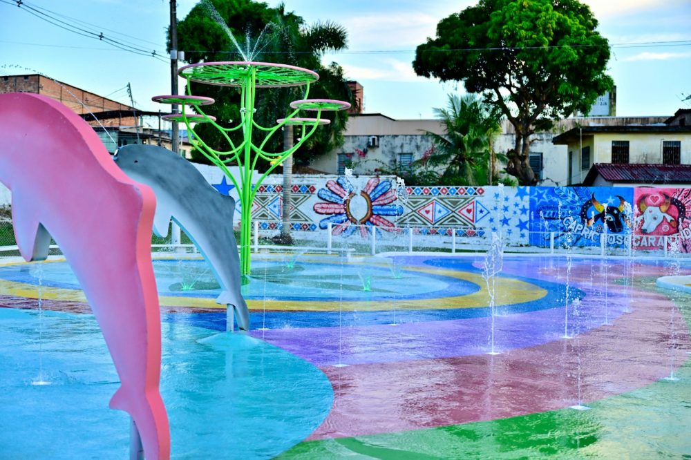Praça molhada da Lagoa da Compensa passa por vistoria final e será inaugurada nesta quarta-feira (18) Praça molhada da Lagoa da Compensa passa por vistoria final e será inaugurada nesta quarta-feira (18)