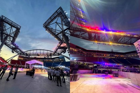 Bumbódromo passa por simulação elétrica para evitar falhas em apresentações do Festival de Parintins