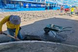 Parintins intensifica limpeza de ruas e espaços públicos após a Festa dos Bumbás