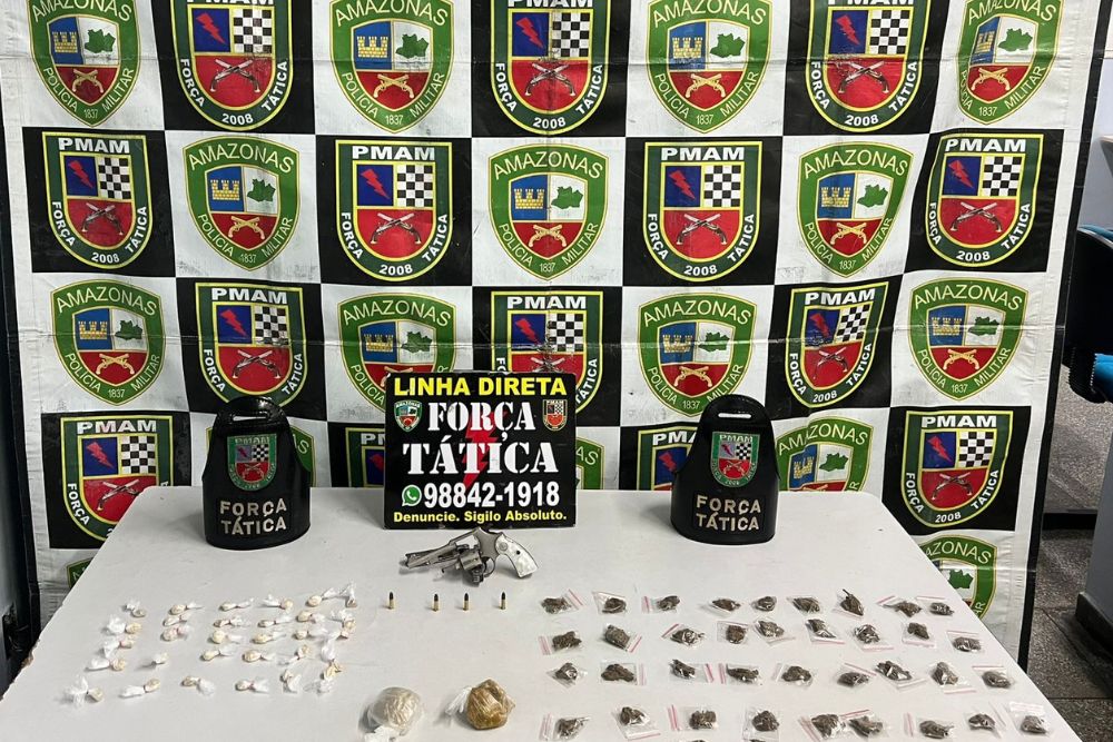 Força Tática apreende drogas e arma durante operação na zona norte de Manaus