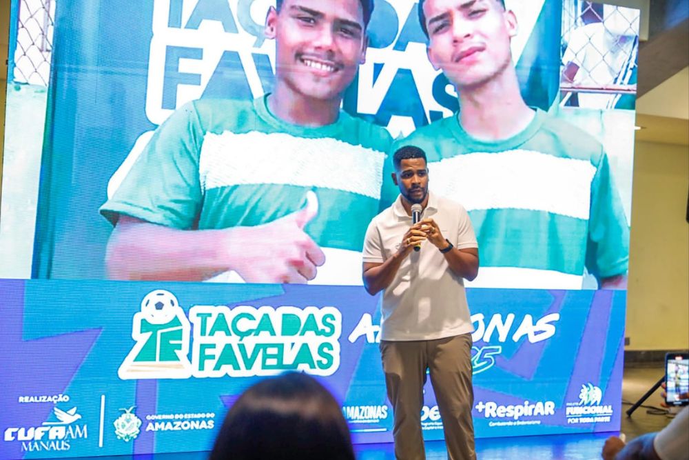 Lançamento da Taça das Favelas Amazonas 2025 reúne atletas e colaboradores em Manaus Lançamento da Taça das Favelas Amazonas 2025 reúne atletas e colaboradores em Manaus.