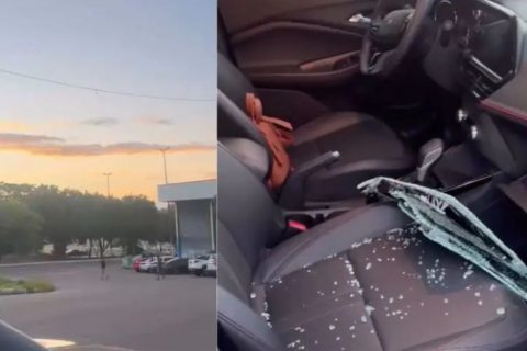 Mulher acusa flanelinhas de retaliação após carro ser arrombado próximo ao Sambódromo em Manaus.
