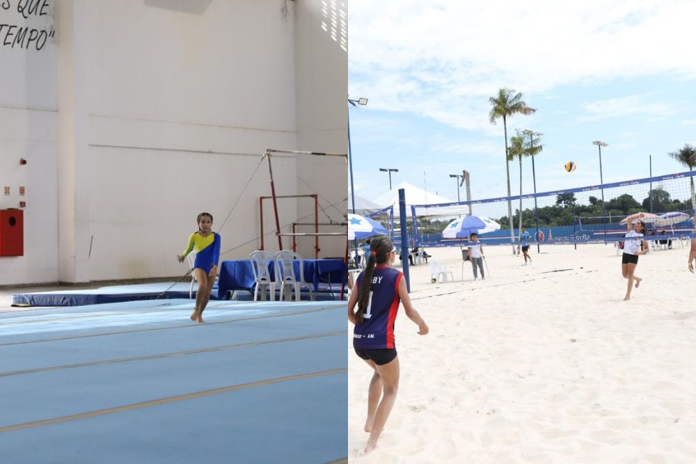 Gin&aacute;stica e v&ocirc;lei de praia movimentam a 46&ordf; edi&ccedil;&atilde;o do JEA&acute;S