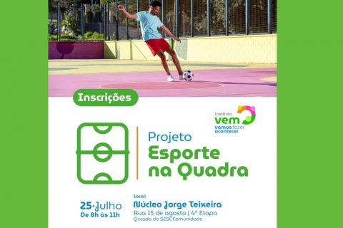 Projeto oferece aulas gratuitas de futsal para jovens do bairro Jorge Teixeira