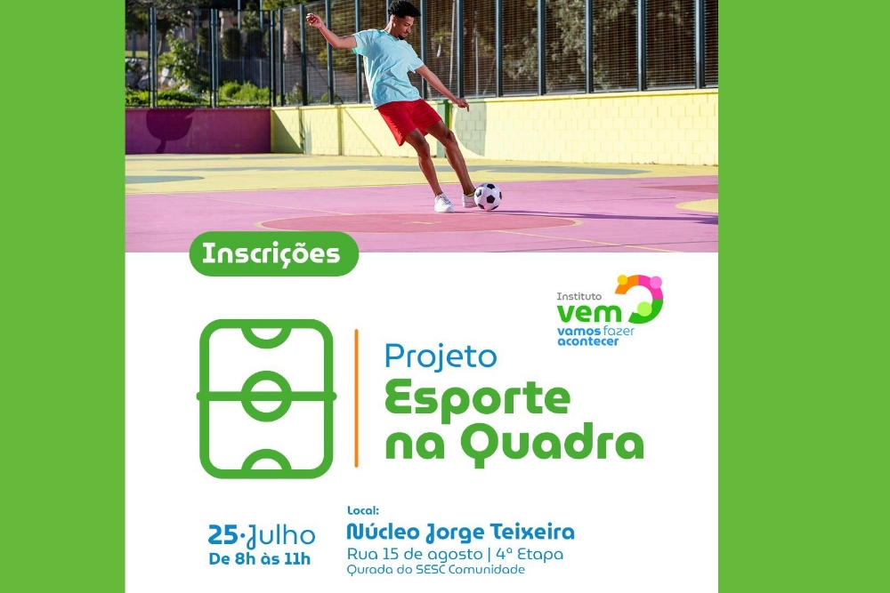 Projeto oferece aulas gratuitas de futsal para jovens do bairro Jorge Teixeira