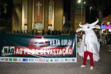 Boi Garantido se junta a protesto contra o “PL da Devastação” em Parintins