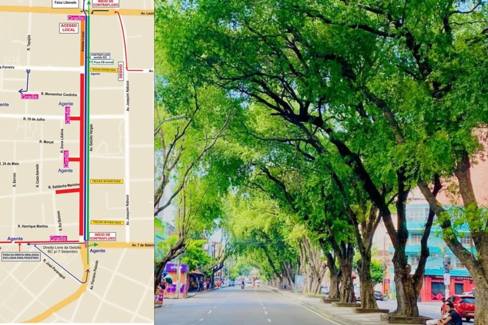 Confira o esquema de tr&acirc;nsito para &lsquo;Faixa Liberada&rsquo; na avenida Get&uacute;lio Vargas neste domingo (24)