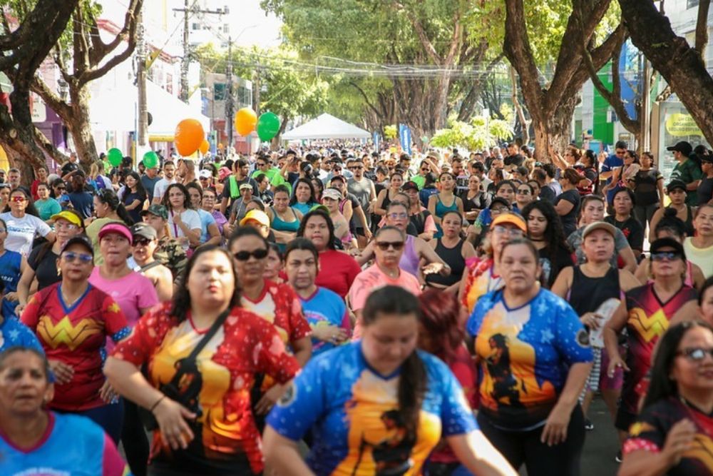 Segundo domingo de ‘Faixa Liberada’ atrai multidão ao Centro de Manaus