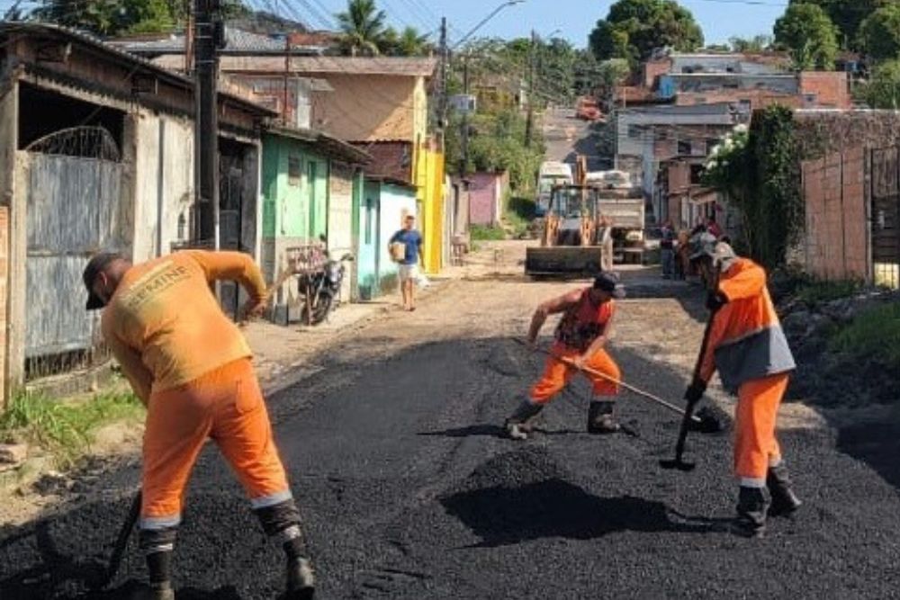 Colônia Terra Nova recebe novo asfalto e ganha melhorias na mobilidade na zona Norte de Manaus Colônia Terra Nova recebe novo asfalto e ganha melhorias na mobilidade na zona Norte de Manaus