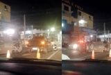Motorista perde controle e capota carro no bairro Nossa Senhora das Graças, em Manaus