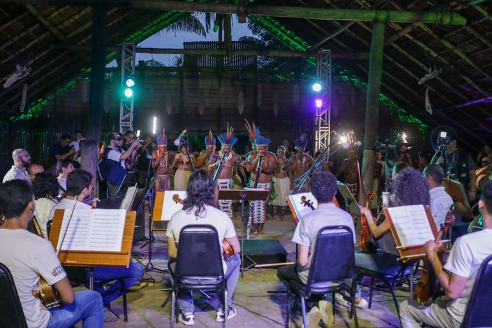 &lsquo;Orquestra na Floresta&rsquo; encanta p&uacute;blico na aldeia Cipi&aacute; e marca novo cap&iacute;tulo no di&aacute;logo cultural da Amaz&ocirc;nia