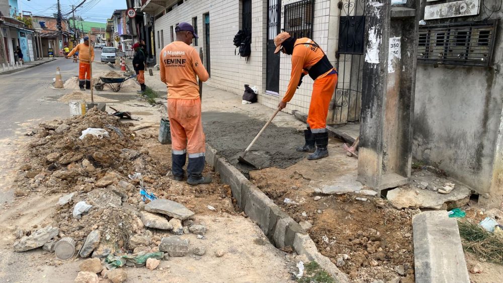 Drenagem no bairro São José Operário recebe obra de recuperação da Prefeitura de Manaus