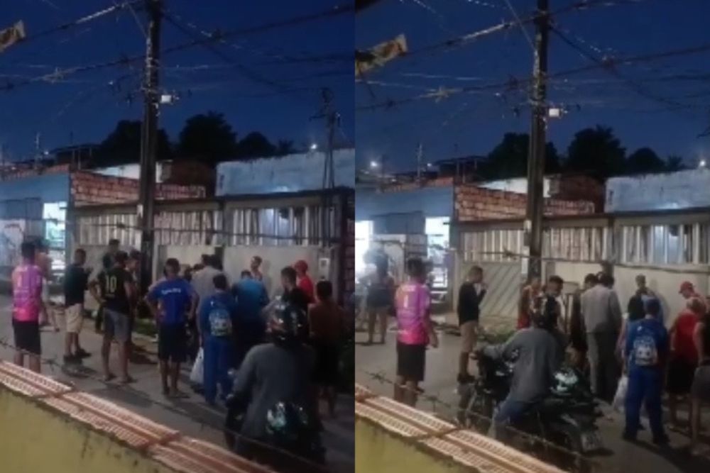 Suspeito de assalto &eacute; espancado por moradores no bairro Monte das Oliveiras