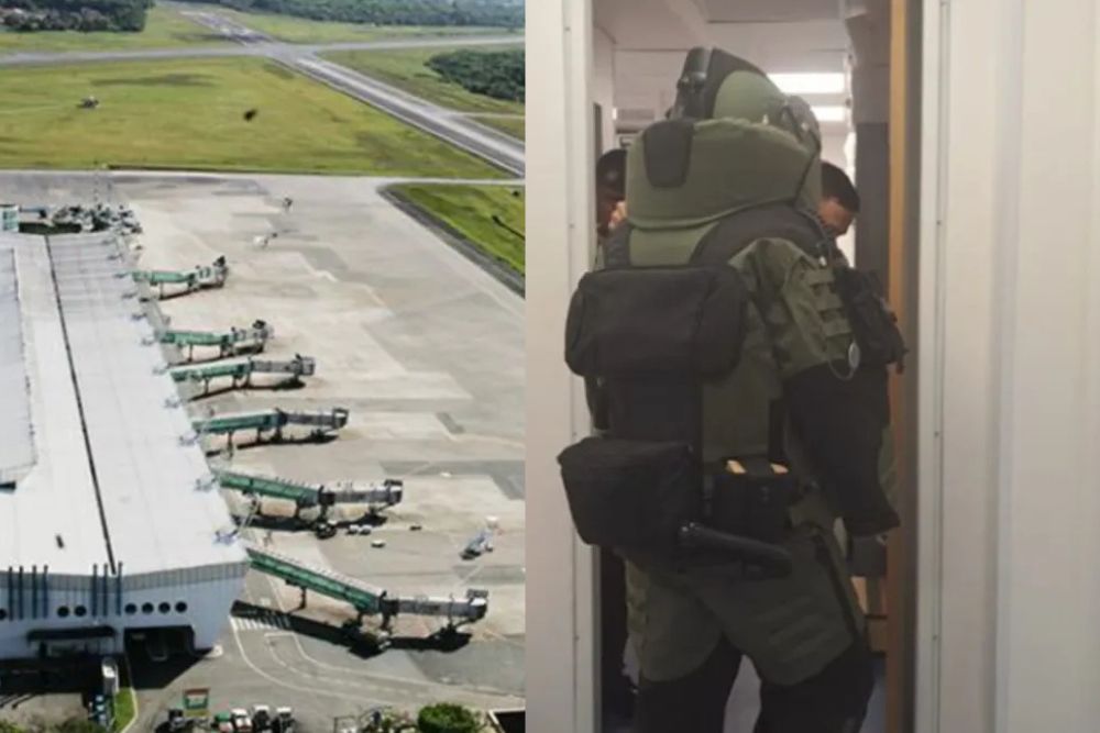 Polícia prende passageiro por ameaça de bomba em avião no Pará Polícia prende passageiro por ameaça de bomba em avião no Pará