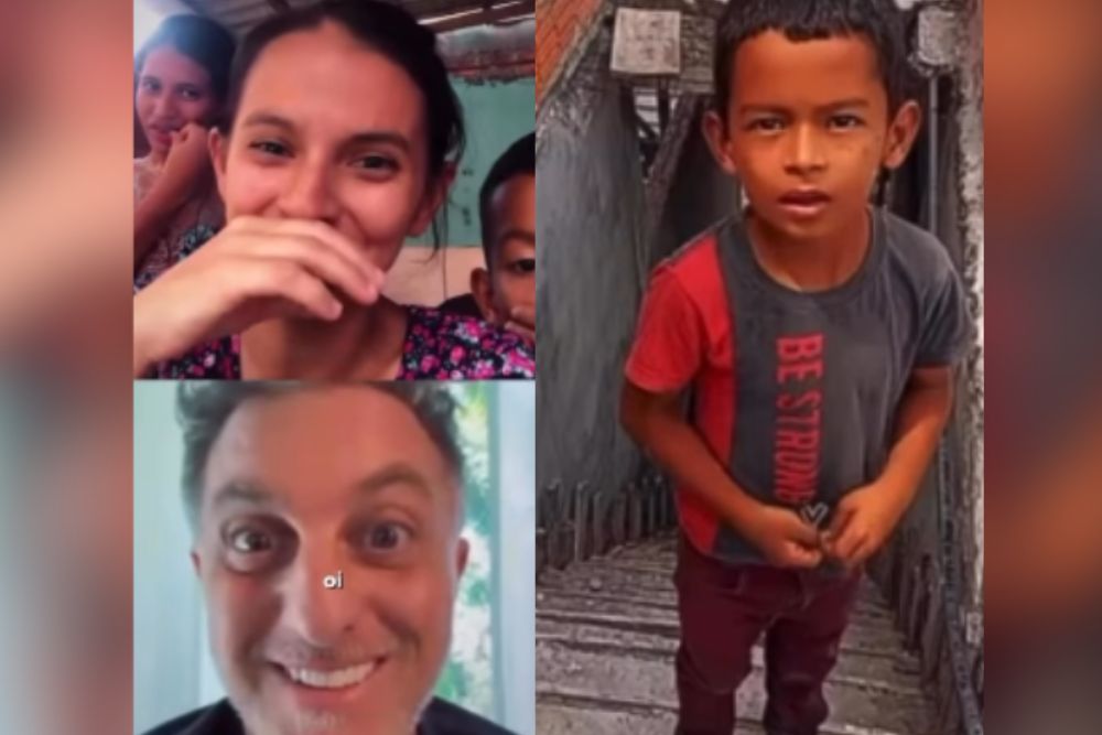 Luciano Huck se emociona e ajuda menino que pedia emprego para presentear irmã em Manaus