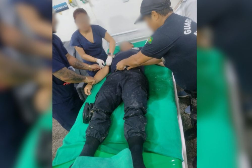 Temporal em Tefé provoca acidente e deixa Guarda Municipal ferido