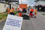 Prefeitura de Manaus revitaliza vias do bairro Planalto com nova pavimentação