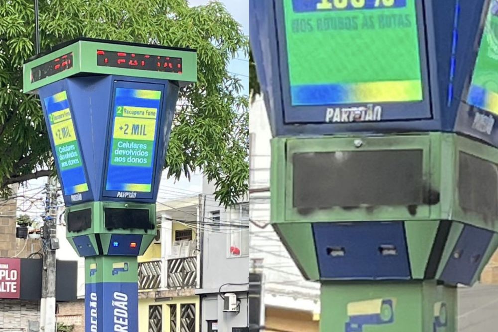Câmeras do Sistema Paredão são vandalizadas na Praça do Caranguejo, em Manaus