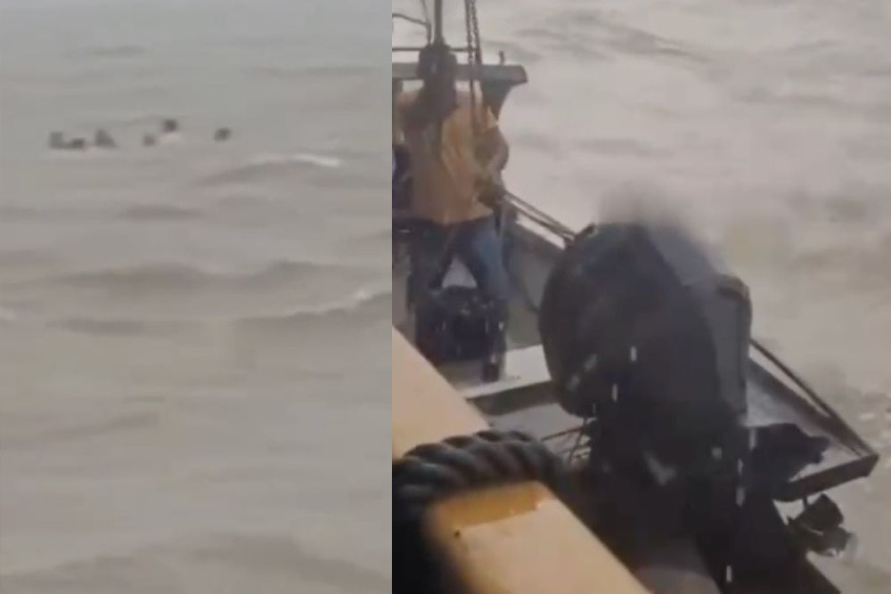 Tripulantes de ferryboat resgatam trabalhadores após naufrágio no Rio Solimões