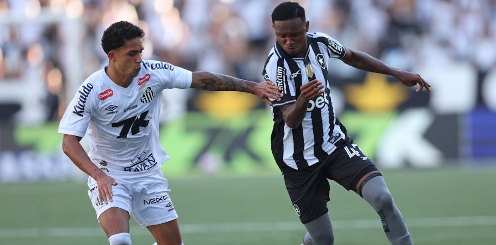 Brasileirão: Botafogo e Santos ficam no 2 a 2 em jogo equilibrado