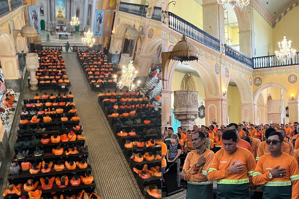 Catedral de Manaus celebra primeira missa em homenagem aos garis