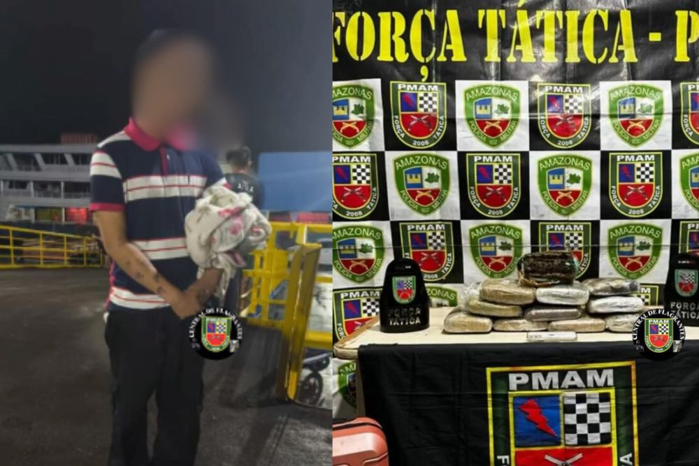 Traficante é preso em Coari com mala cheia de drogas