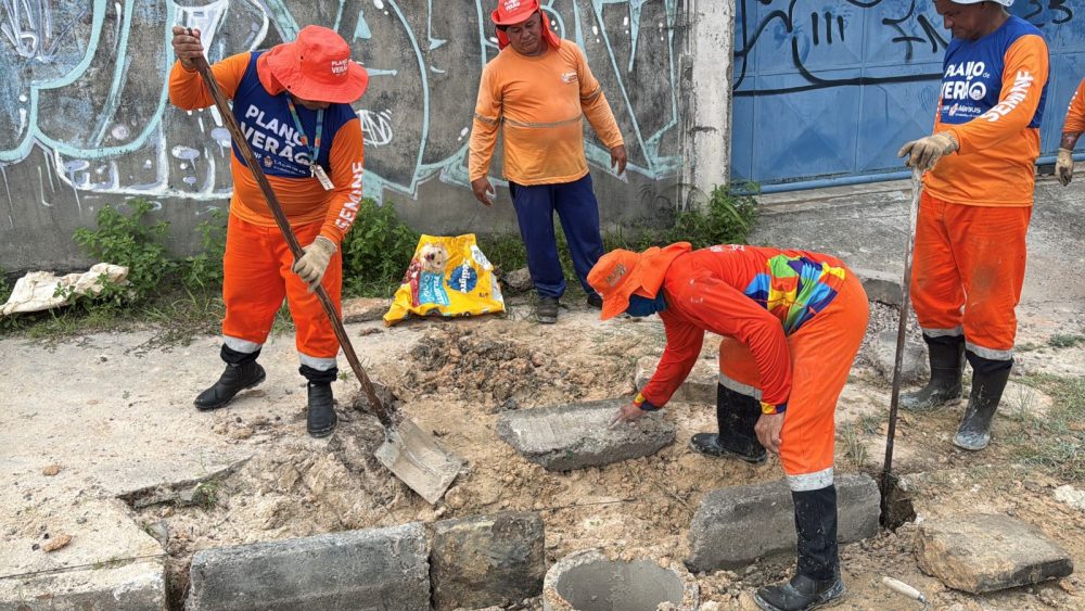 Intervenção em drenagem garante melhor escoamento das águas no bairro Monte das Oliveiras