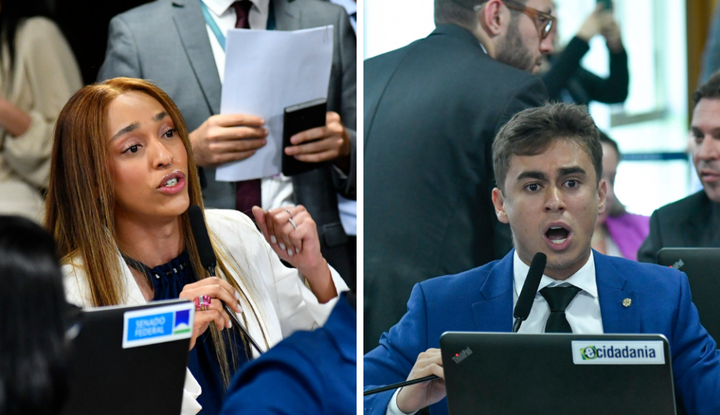 Erika Hilton formaliza notícia-crime contra Nikolas por gravação com Bolsonaro