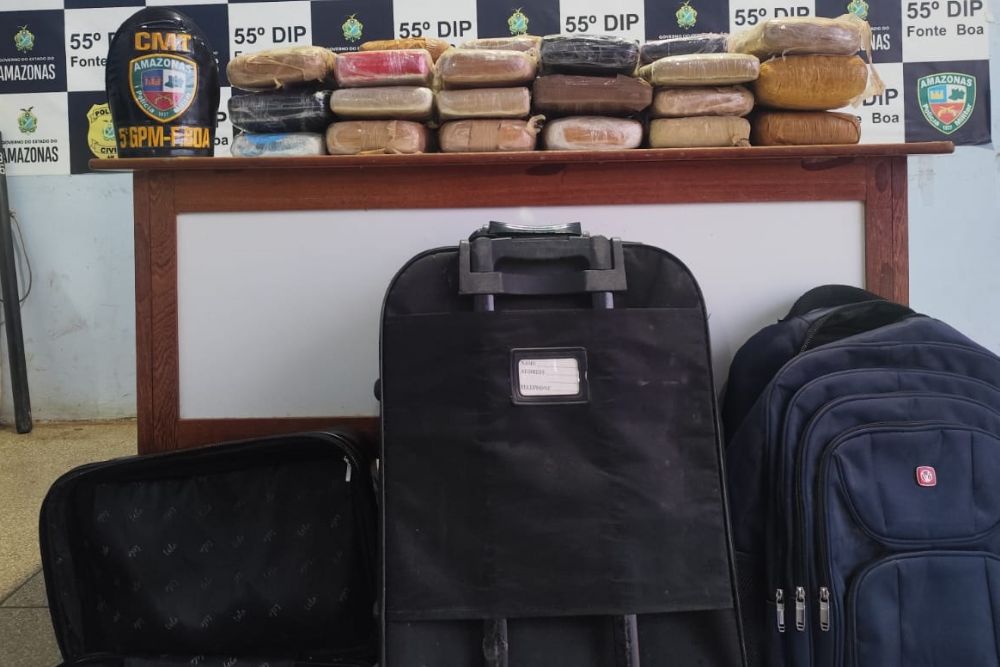 PM prende suspeito que transportava 41 tabletes de skunk em Fonte Boa