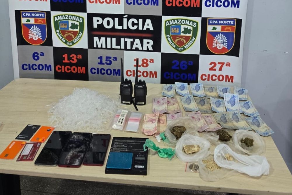 Polícia desarticula ponto de tráfico e prende quadrilha na zona norte de Manaus