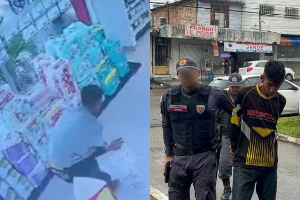 Suspeito é detido durante furto em farmácia na Djalma Batista