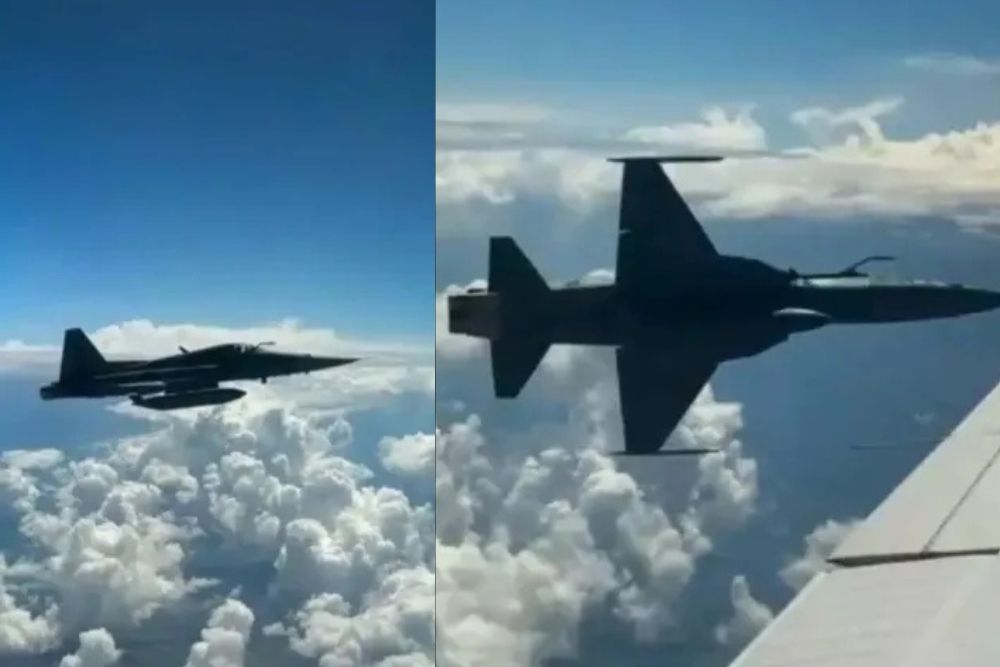 Caça da FAB intercepta avião particular em voo e cena viraliza nas redes sociais